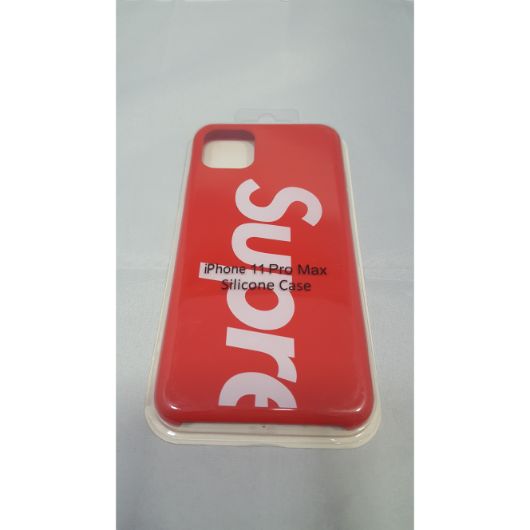 FUNDA SILICONA CASE IPHONE 11 PRO MAX SUPREME ROJA (6.5)