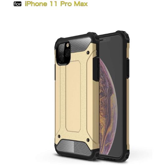 FUNDA ARMOR IPHONE 11 PRO MAX DORADA (6.5)