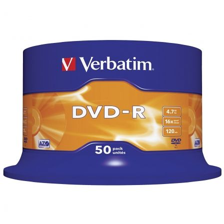 VERBATIM DVD-R 16x - 4,70 GB TARRINA 50 43548