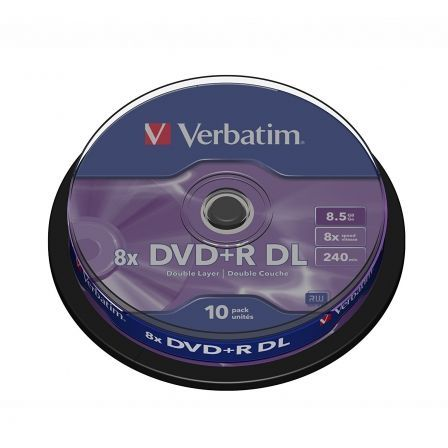 VERBATIM DVD+R DOBLE CAPA TARRINA 10UDS 43666 (20)