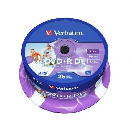 DVD+R DL 8.5GB 8X TARRINA 25