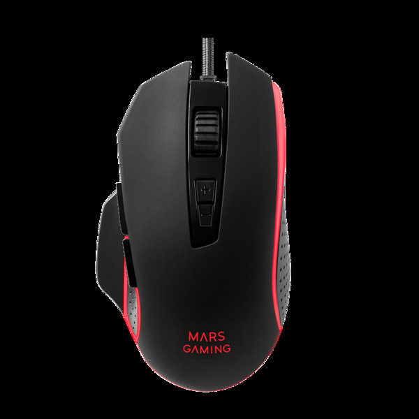 MARS GAMING RATON 4800DPI ILUMINACION RGB BREATHING 8 BOTONES MM018