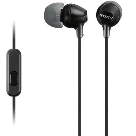 SONY AURICULARES ESTEREO MDR-EX15AP NEGRO DIAFRAGMA 9MM 16 OHMIOS 1.2M