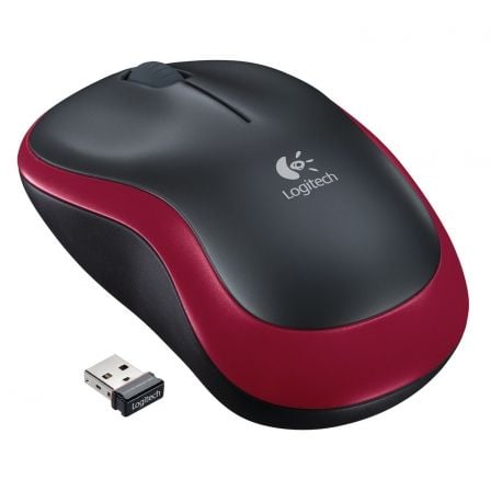 LOGITECH RATON M185  ROJO WIRELESS 910-002237