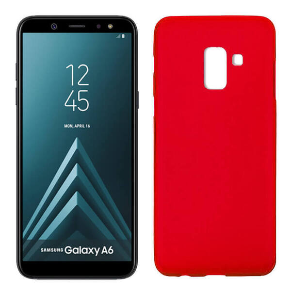FUNDA SILICONA SAMSUNG A6 2018 ROJA
