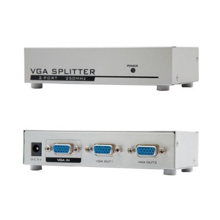 NANOCABLE VGA DUPLICADOR (SPLITTER) PARA 2 MONITORES CON ALIM.