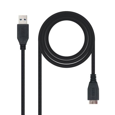 NANOCABLE CABLE USB 3.0, TIPO A/M-MICRO B/M, NEGRO, 1.0 M