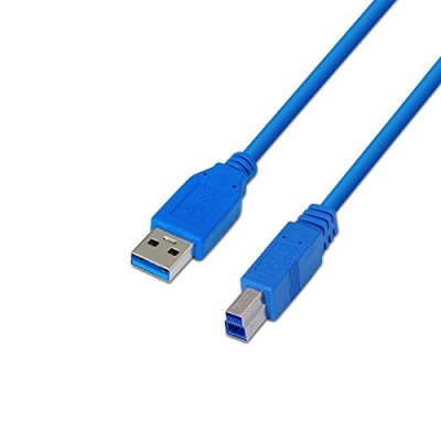 NANOCABLE CABLE USB 3.0 IMPRESORA, TIPO A/M-B/M, AZUL, 2.0 M
