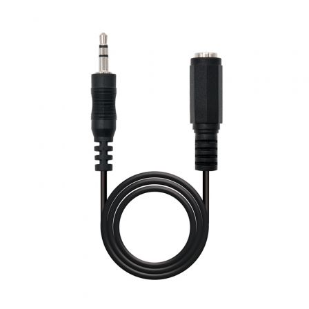 NANOCABLE CABLE AUDIO ESTEREO JACK 3.5 (ALARGO) M/H  1.50M NEGRO  10.24.0201