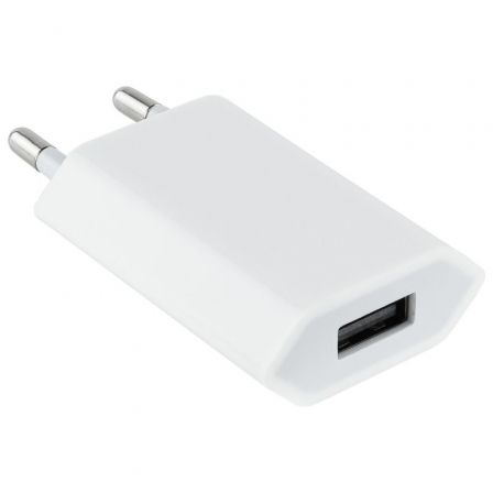 NANOCABLE MINI CARGADOR USB PARA IPOD IPHONE,5V-1A, BLANCO