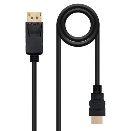 NANOCABLE CABLE DISPLAYPORT A HDMI M/M 3M NEGRO 10.15.4303