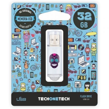 PENDRIVE TECH ONE TECH CALAVERA MAYA 32GB USB 2.0