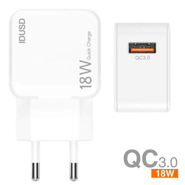 IDUSD CARGADOR CARGA RAPIDA QC 3.0 1USB