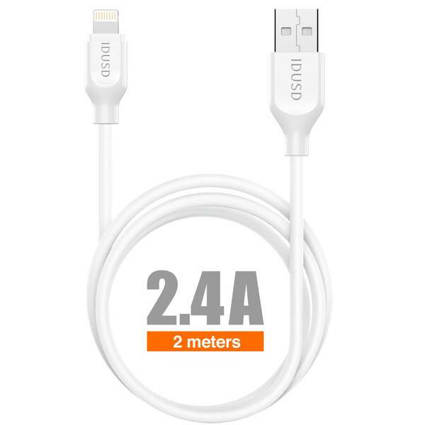 CABLE LIGHTNING 2.4 A 2M BLANCO