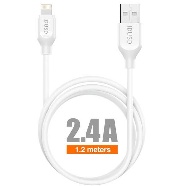CABLE LIGHTNING 2.4 A 1.20M BLANCO