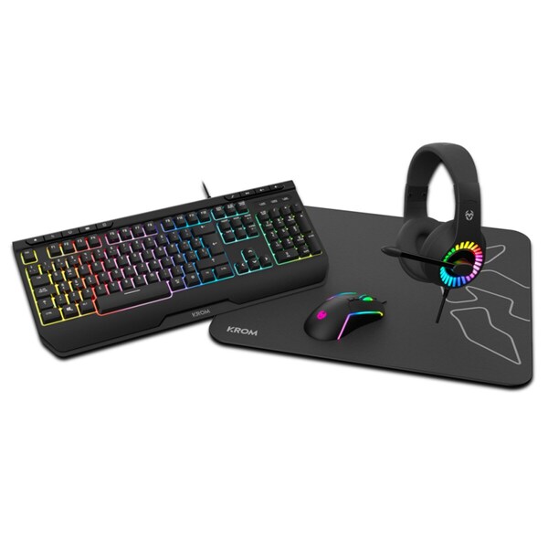PACK KROM KENYA RATON+TECLADO+ALF+AUR GAMING