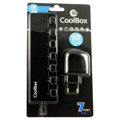 COOLBOX HUB 7 PUERTOS (4 USB3.0+3 USB2.0)ALIMENTADO (10)