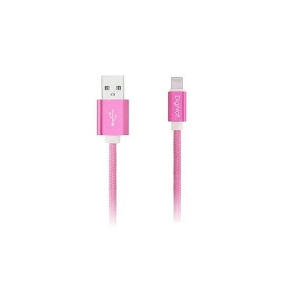 CABLE IPHONE NYLON ROSA 1M 2.4A