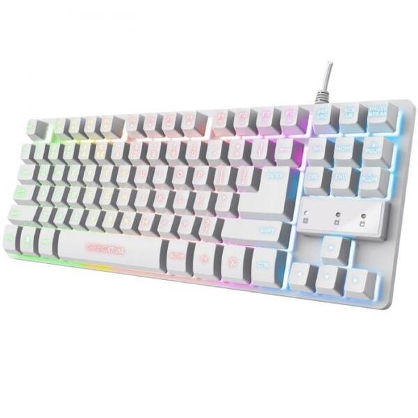 TECLADO GAMING TRUST GAMING GXT 833W THADO BLANCO